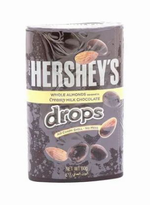 Picture of Hershey's Drops Whole Almond Creamy Milk Chocolate Tin 60gm