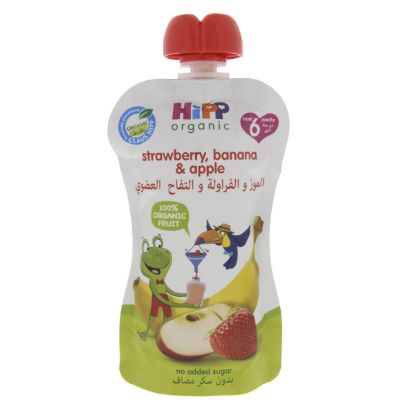 Picture of Hipp Organic Baby Food Strawberry, Banana & Apple 100gm