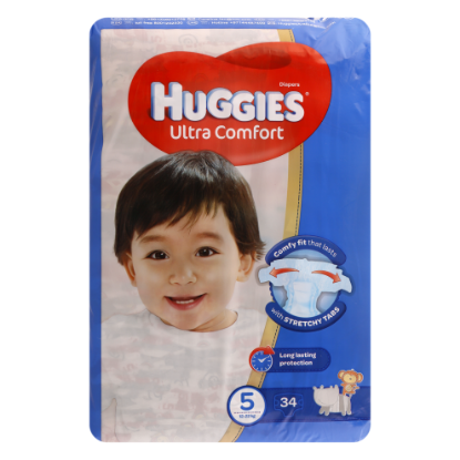 Picture of Huggies Extra Care, Size 5, 12 -22 kg, Value Pack, 34 Diapers