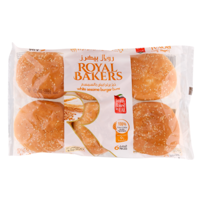 Picture of Royal Bakers Burger Buns White Sesame 360g