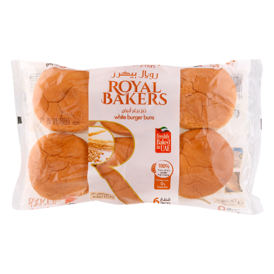 Picture of Royal Bakers Burger Buns White Plain 360g