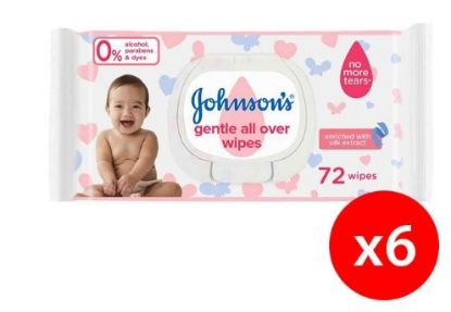 Picture of Johnson Baby Wipes Gentle 0% Alcohol 72Piece