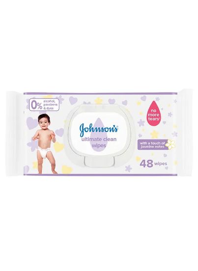 Picture of Johnson's Baby Wipes Ultimate Clean 48's Wipes 1Pack