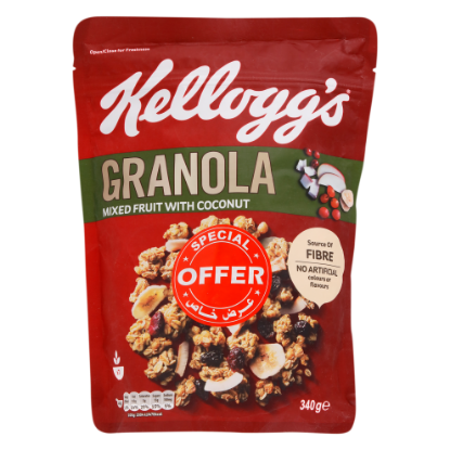 Picture of Kelloggs Granola Mixed Fruit With Coconut 340gm