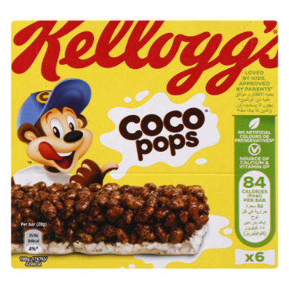 Picture of Kelloggs Coco Pop Snack Bar 6x20gm