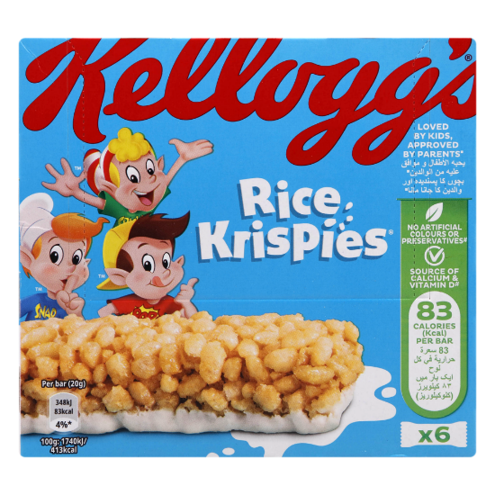 Picture of Kelloggs Rice Krisp Snack Bar 6x20gm