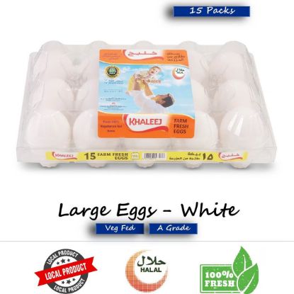 Picture of Khaleej Eggs White Large 15pcs