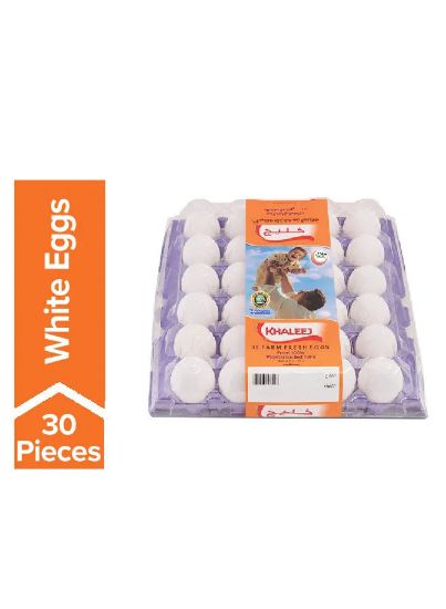 Picture of Khaleej Farm Fresh Eggs White Large 30pc