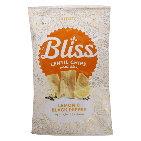 Picture of Kitco Bliss Lentil Lemon & Black Pepper Chips 135gm