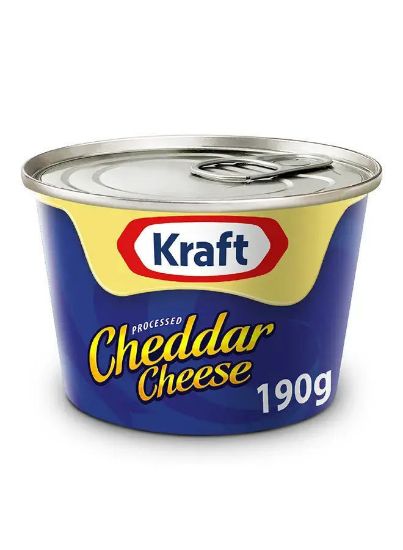 Picture of Kraft Cheddar Cheese Can 190gm