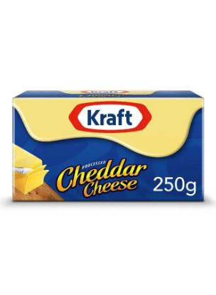 Picture of Kraft Processed Cheddar Cheese Block 250gm