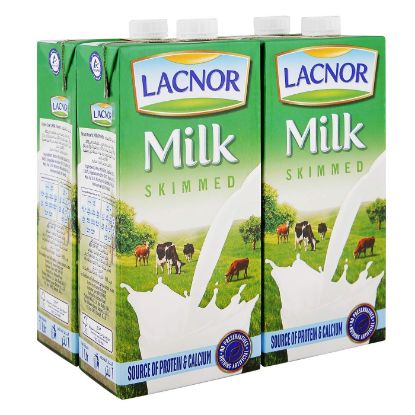 Picture of Lacnor Essentials Skimmed Milk 1ltr, Pack of 4