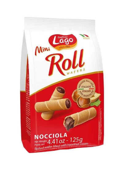 Picture of Gastone Lago Mini Roll Wafer Hazelnut Nocciola 125gm