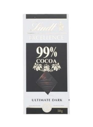 Picture of Lindt Excellence 99% Cocoa Ultimate Dark 50gm