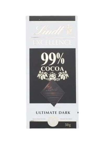 Picture of Lindt Excellence 99% Cocoa Ultimate Dark 50gm