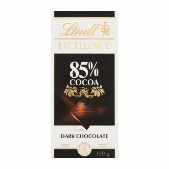 Picture of Lindt Excellence Dark Chocolate 85% Cocoa 100gm