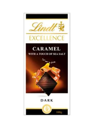 Picture of Lindt Excellence Dark Chocolate Caramel With Sea Salt 100gm