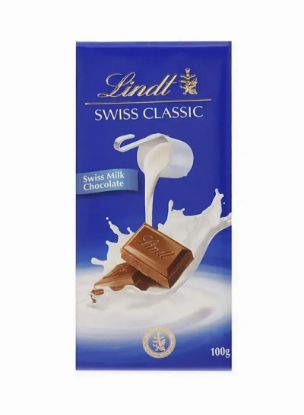 Picture of Lindt Swiss Classic Milk Chocolate 100gm