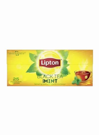 Picture of Lipton Black Tea With Mint 25 Tea Bags