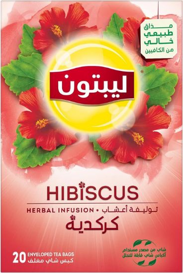 Picture of Lipton Hibiscus Herbal Infusion 20 Enveloped Bags