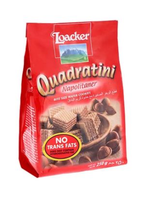 Picture of Loacker Quadratini Napolitaner Wafer Hazelnut 250gm