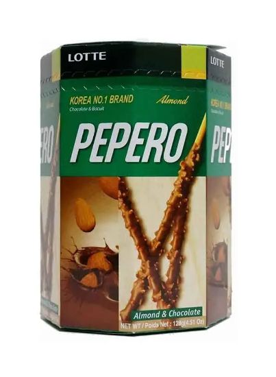 Picture of Lotte Pepero Almond & Chocolate Biscuit Sticks 128gm