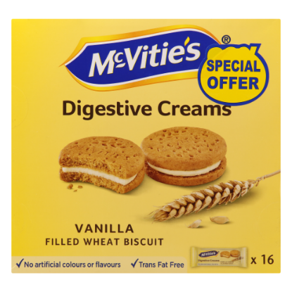 Picture of Mcvitie's Digestive Creams Vanilla Wheat Biscuit 16x40gm