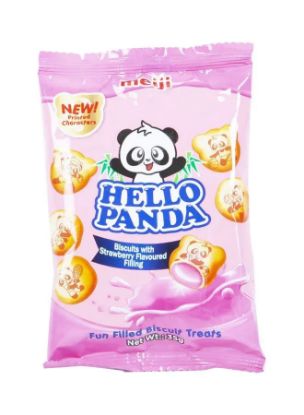 Picture of Meiji Hello Panda Biscuits With Strawberry Flavoured Sachet 35gm