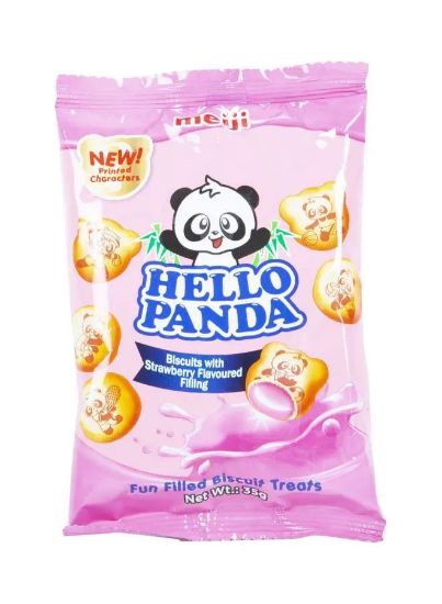 Picture of Meiji Hello Panda Biscuits With Strawberry Flavoured Sachet 35gm