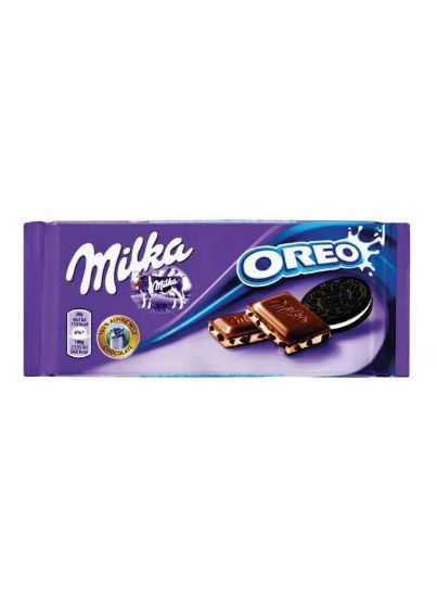 Picture of Milka Oreo Milk Chocolate Bar 100gm