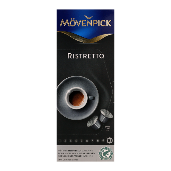 Picture of Movenpick 10 Caps Of Ristretto Intensity 10/10 For Espresso Machine 53gm