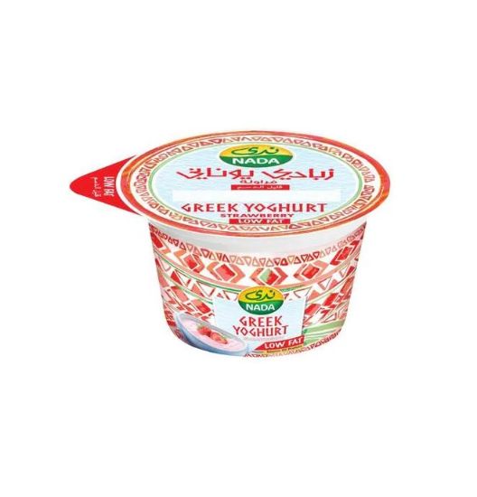 Picture of Nada Greek Yoghurt Strawberry Low Fat, 160gm