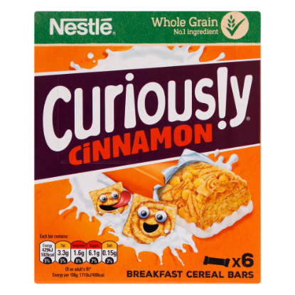 Picture of Nestle Breakfast Cereal Bars Curiously Cinnamon 150gm