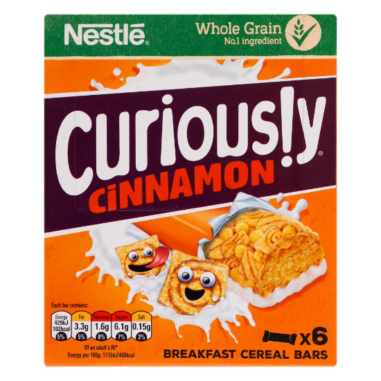 Picture of Nestle Breakfast Cereal Bars Curiously Cinnamon 150gm