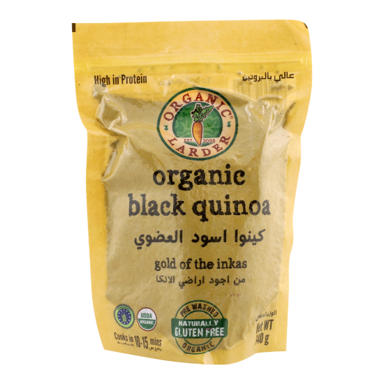 Picture of Organic Larder Organic Black Quinoa Gold Of The Inkas Naturally Gluten Free 340gm