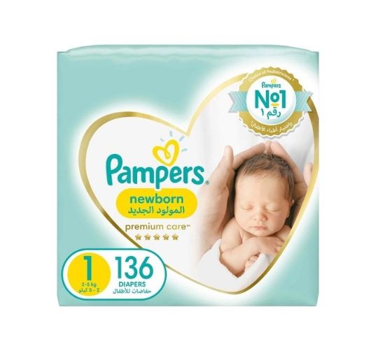 Picture of Pampers Diapers Premcare Super Size 1 136'S