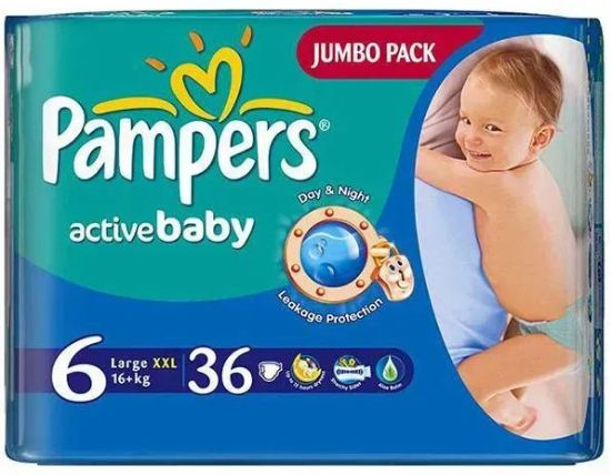 Picture of Pampers Active Baby Diaper Extra Large xxl 6 36's