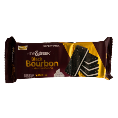 Picture of Parle Hide & Seek Black Bourbon Crème Sandwich Vanila 100gm