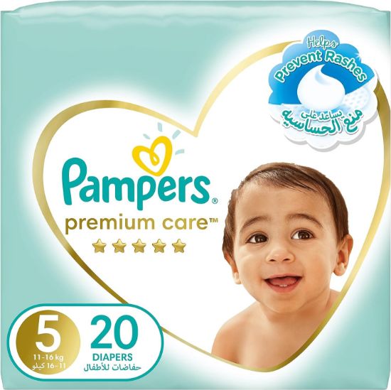 Picture of Pampers Premium Care Baby Diaper Size 5 11-16kg 20's