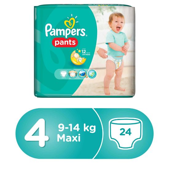 Picture of Pampers Baby Pants Diaper Size 4 9-14kg 24's