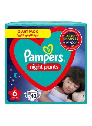 Picture of Pampers Baby Pants Night Size 6 40's