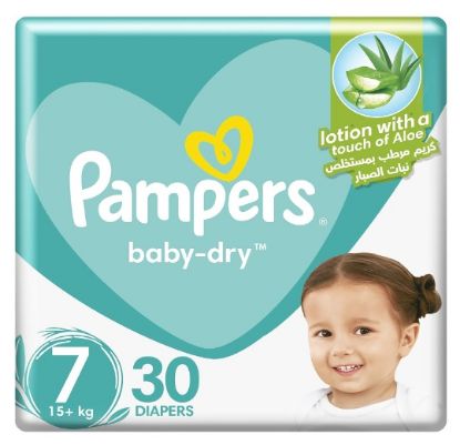 Picture of Pampers Baby-Dry Diapers Size 7 15+kg 30's