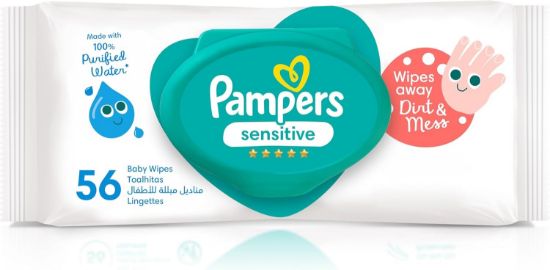 Picture of Pampers Baby Wipes Sensitive Protect 56's