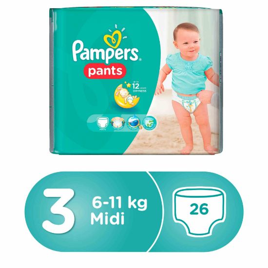 Picture of Pampers Baby Pants Diaper Midi Size 3 6-11kg 26's