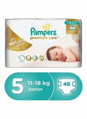 Picture of Pampers Premium Care Diapers Junior 5 11-18Kg 46's