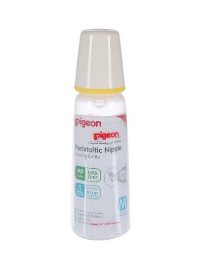 Picture of Pigeon Plastic Bottle Slim Neck White BPA 240ml