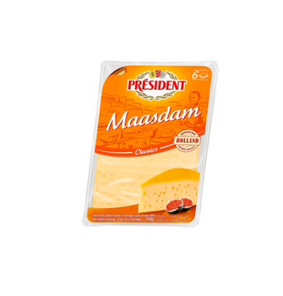 Picture of President Maasdam Cheese Classics Slices, 150gm