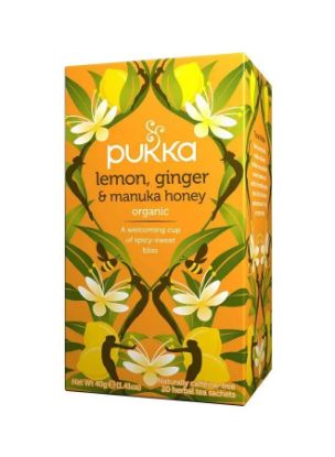 Picture of Pukka Organic Lemon Ginger & Manuka Honey 20's Herbal Tea Sachet 40gm