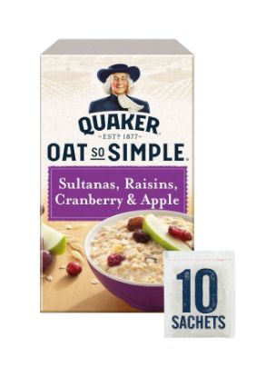 Picture of Quaker 2min Oats Sultan,Raisins,Apple & Cranberry 385gm