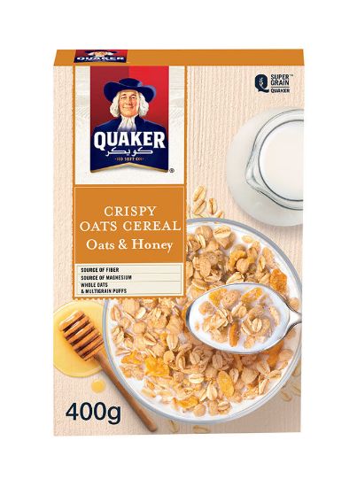 Picture of Quaker Crispy Oats Cereal with Honey 400gm